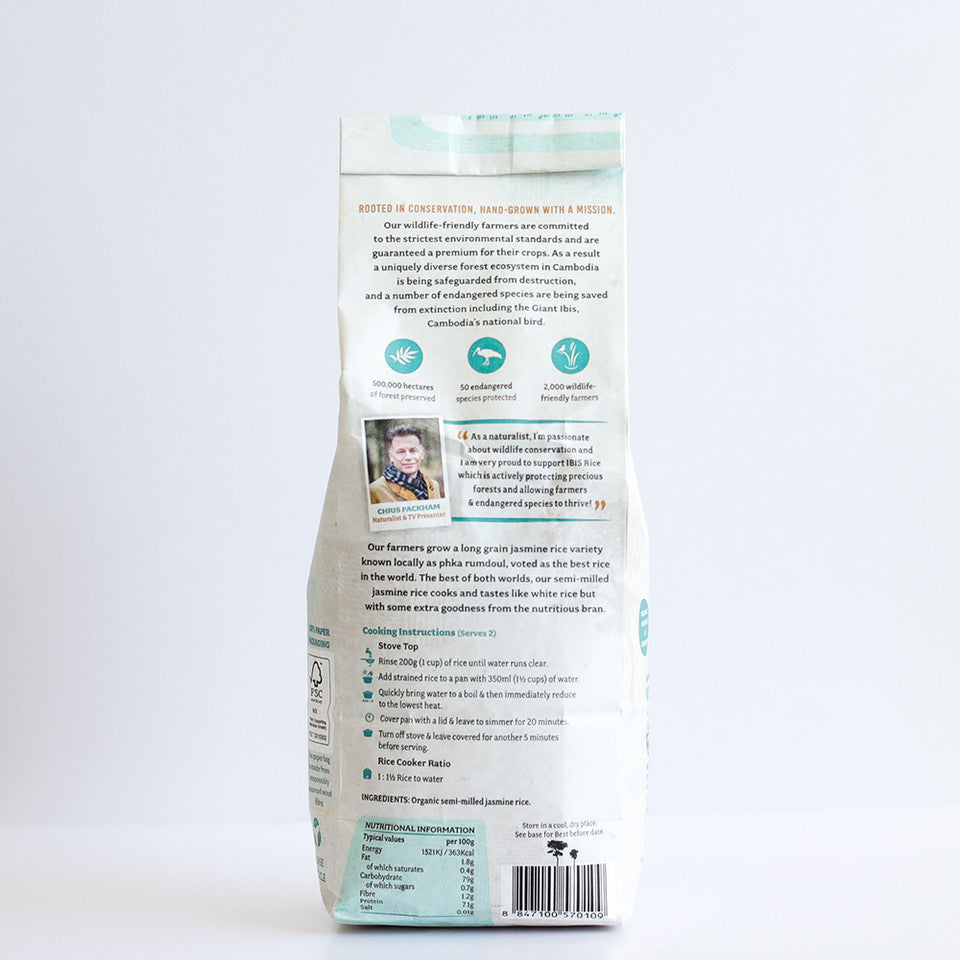 Organic Semi-milled Long Grain Rice Jasmine 1kg
