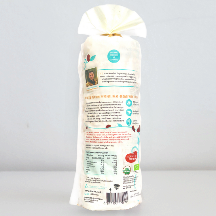 Organic Bean & Rice Cakes with Kep Sea Salt 130g