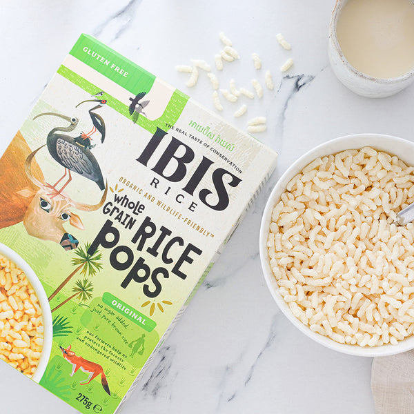 Organic Wholegrain Rice Pops Original 275g – ibisrice