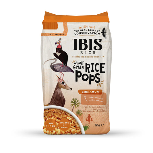 Organic Wholegrain Rice Pops Cinnamon 225g