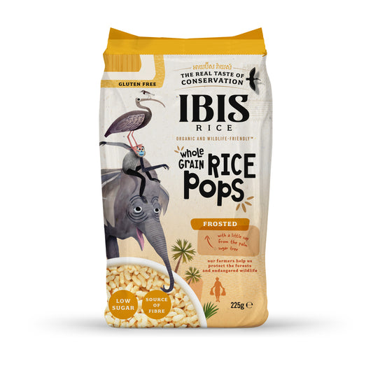 Organic Wholegrain Rice Pops Frosted 225g bag